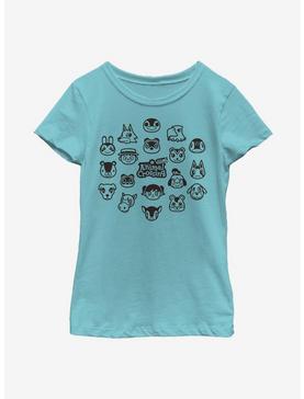 Animal Crossing New Horizons Group Youth Girls T-Shirt, , hi-res