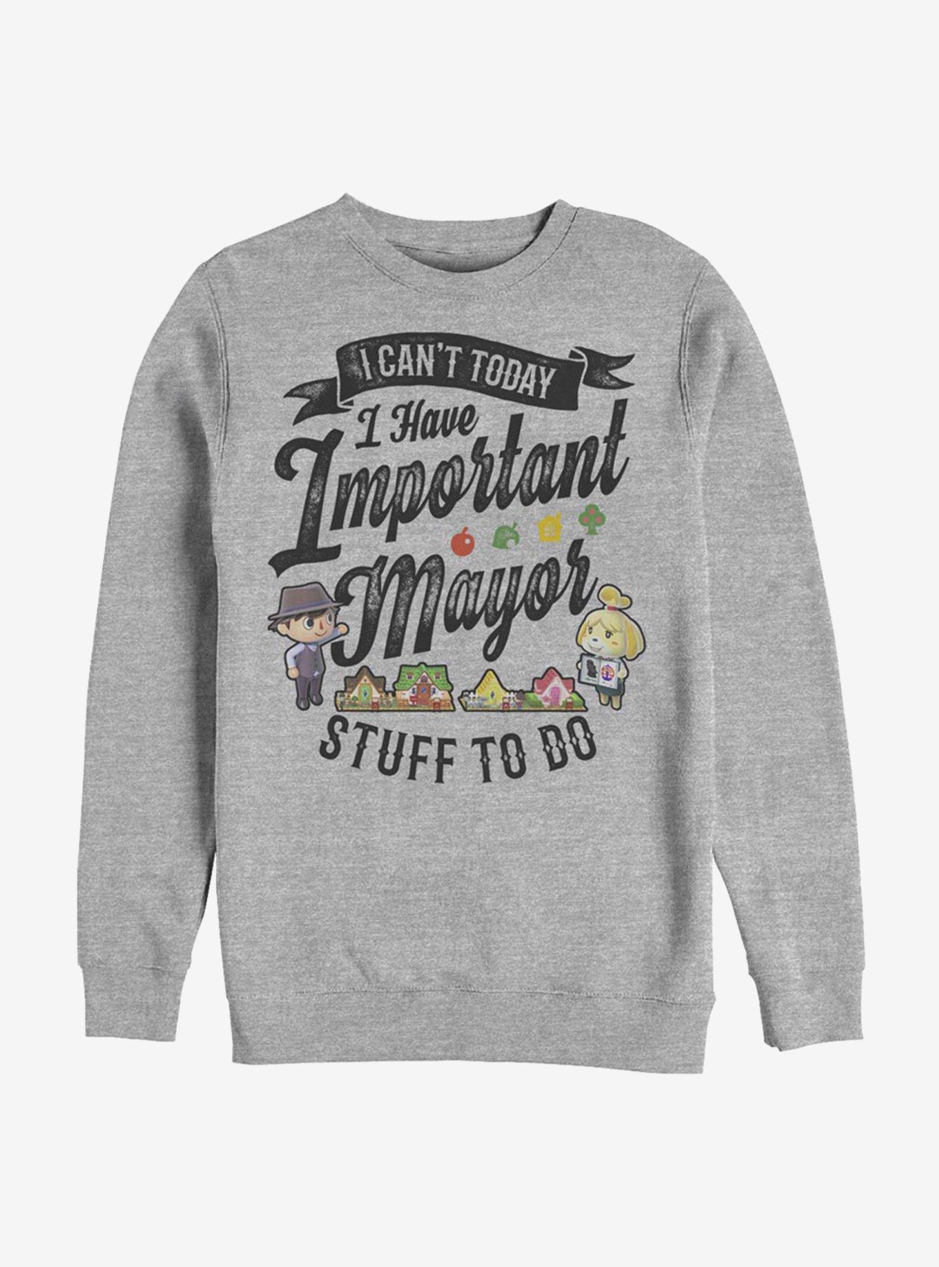 Animal Crossing Important Mayor Stuff Sweatshirt, , hi-res