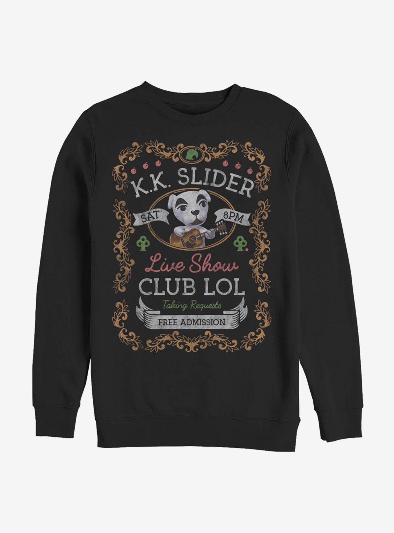 Animal Crossing K.K. Slider Poster Sweatshirt, BLACK, hi-res