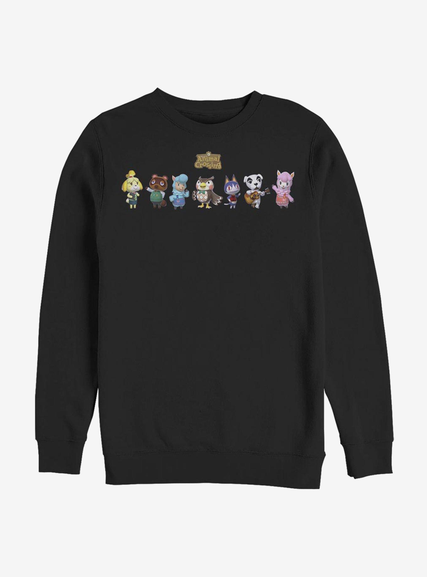 Animal Crossing Friendly Neighbors Sweatshirt, BLACK, hi-res