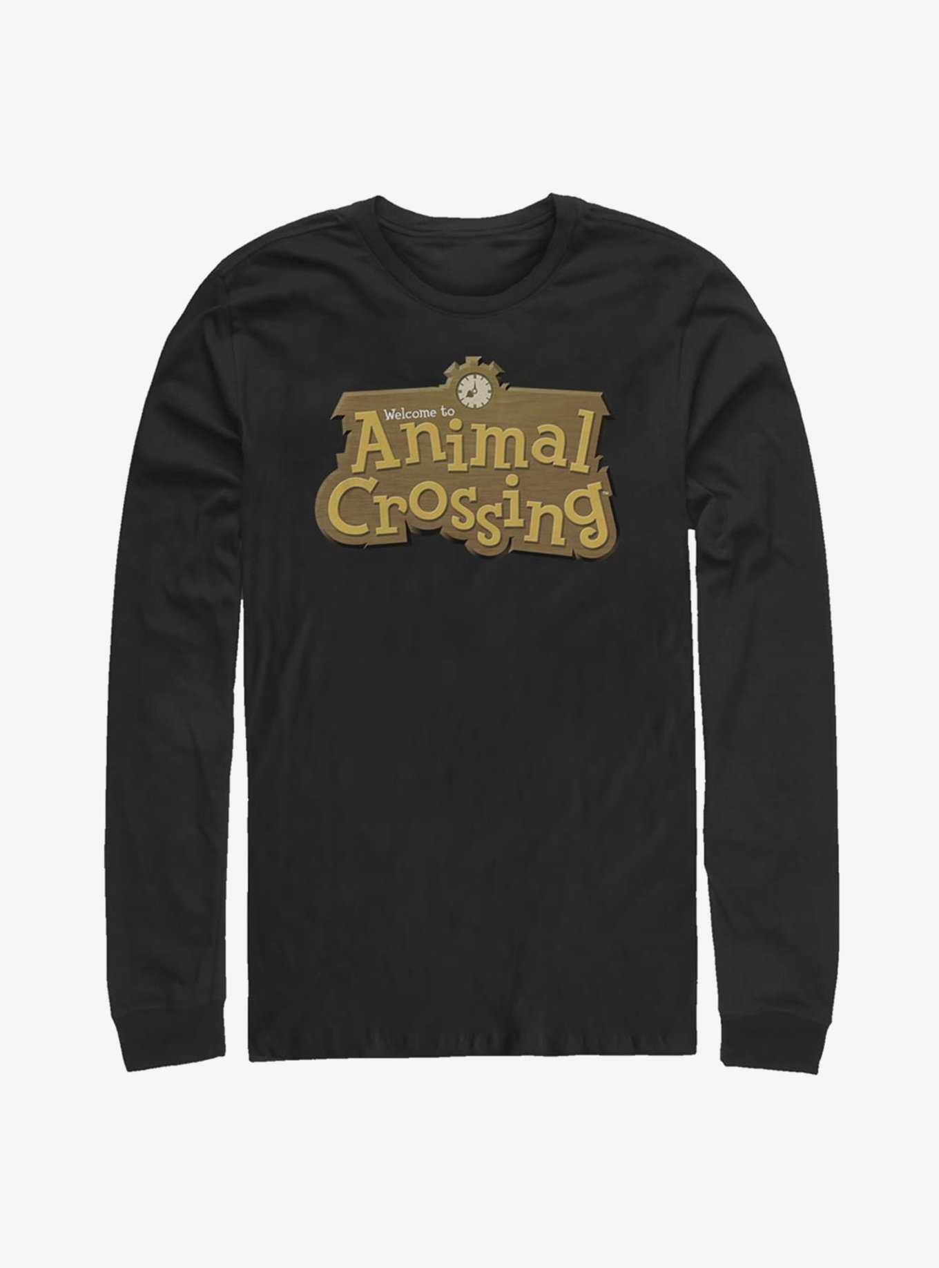 Animal Crossing Classic Welcome Sign Long-Sleeve T-Shirt, , hi-res