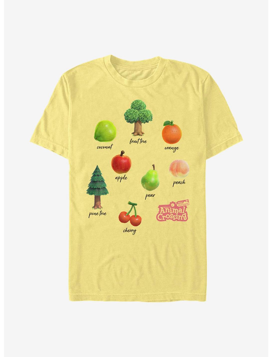 Animal Crossing Fruit and Trees T-Shirt, BANANA, hi-res