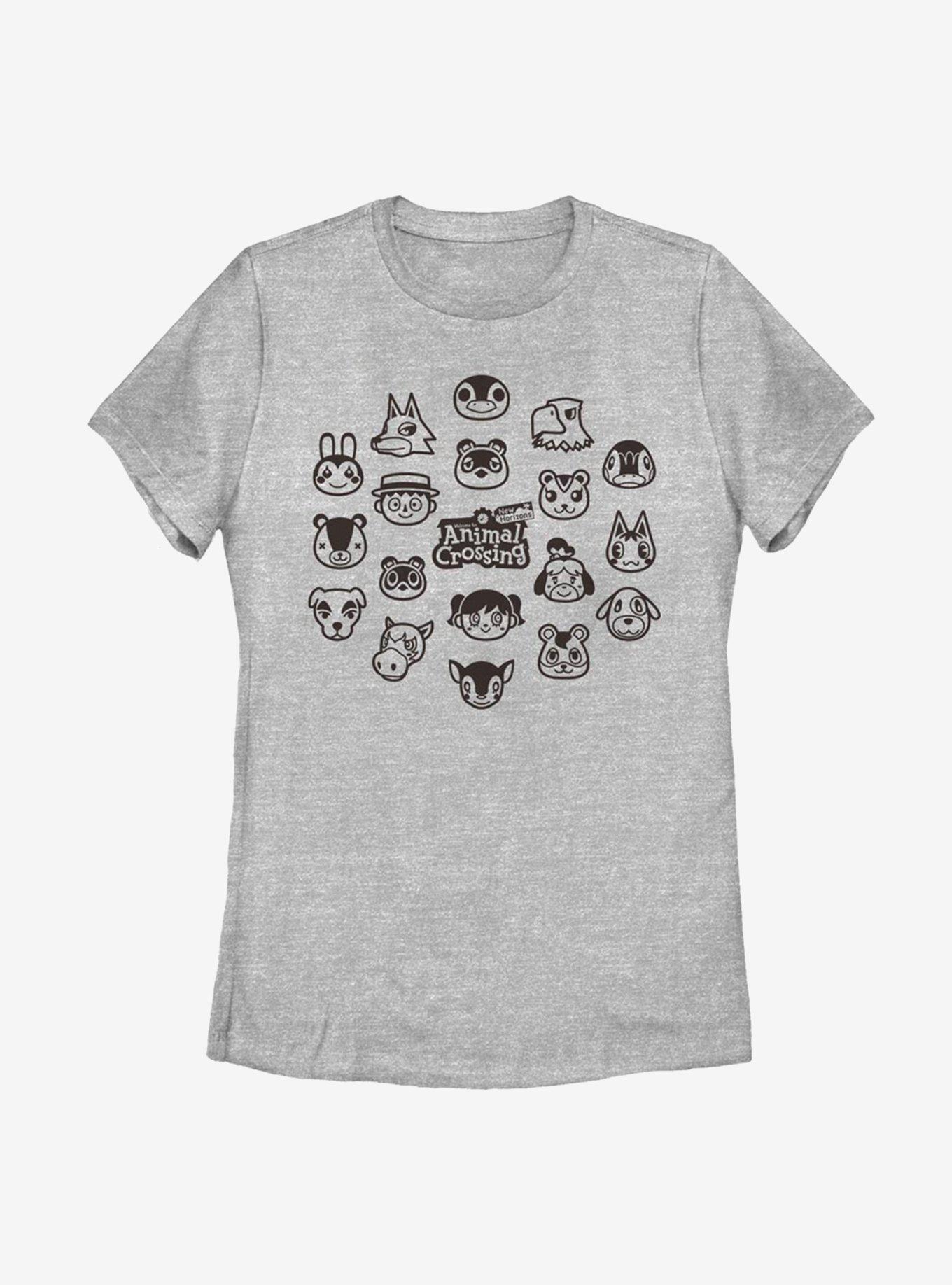 Animal Crossing New Horizons Group Womens T-Shirt, ATH HTR, hi-res