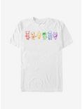 Animal Crossing Line Art Rainbow T-shirt, WHITE, hi-res