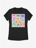 Animal Crossing Animal Stamps Womens T-Shirt, BLACK, hi-res