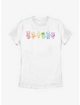 Animal Crossing Line Art Rainbow Womens T-shirt, , hi-res