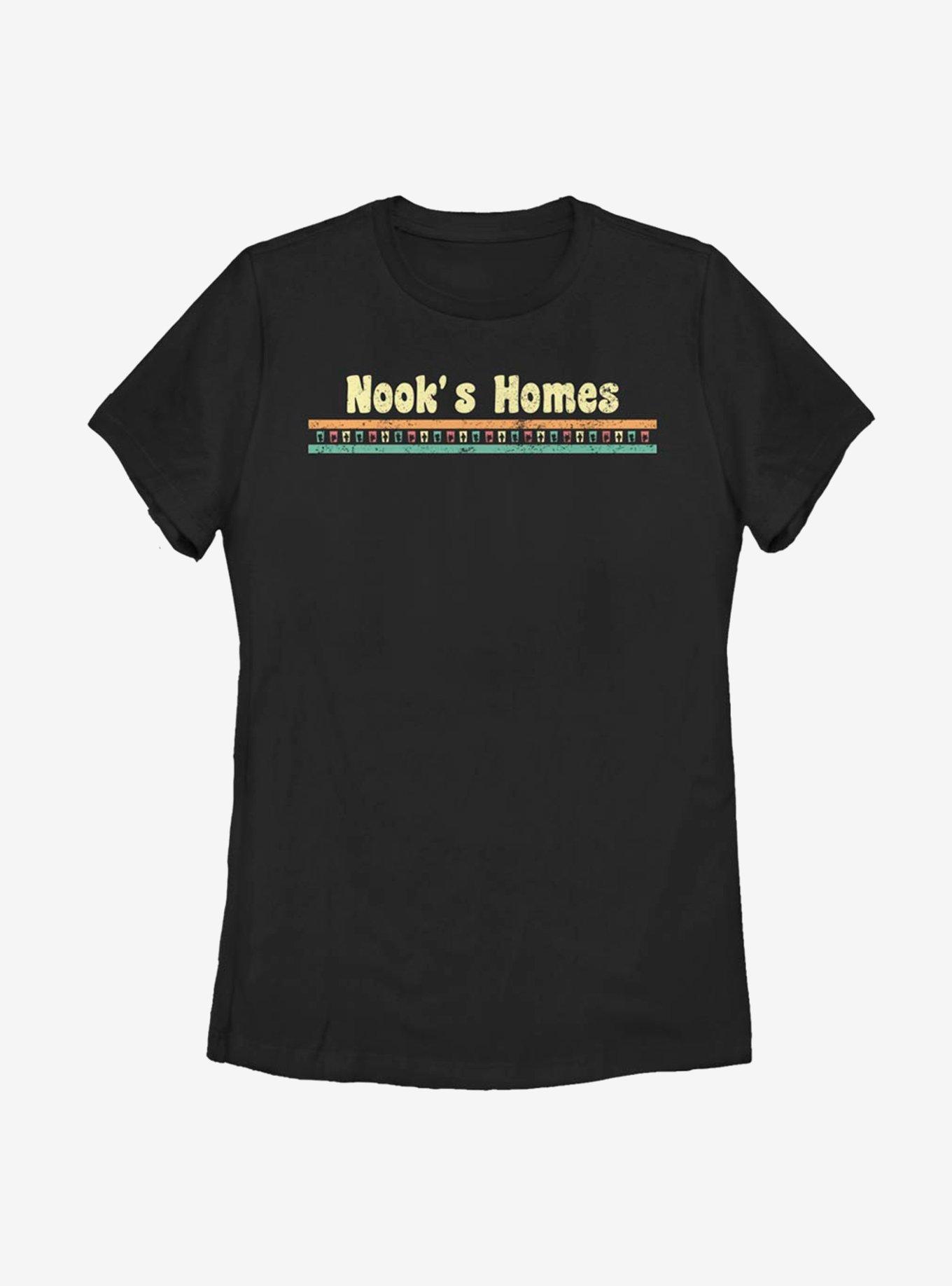 Animal Crossing Nooks Homes Womens T-Shirt, BLACK, hi-res