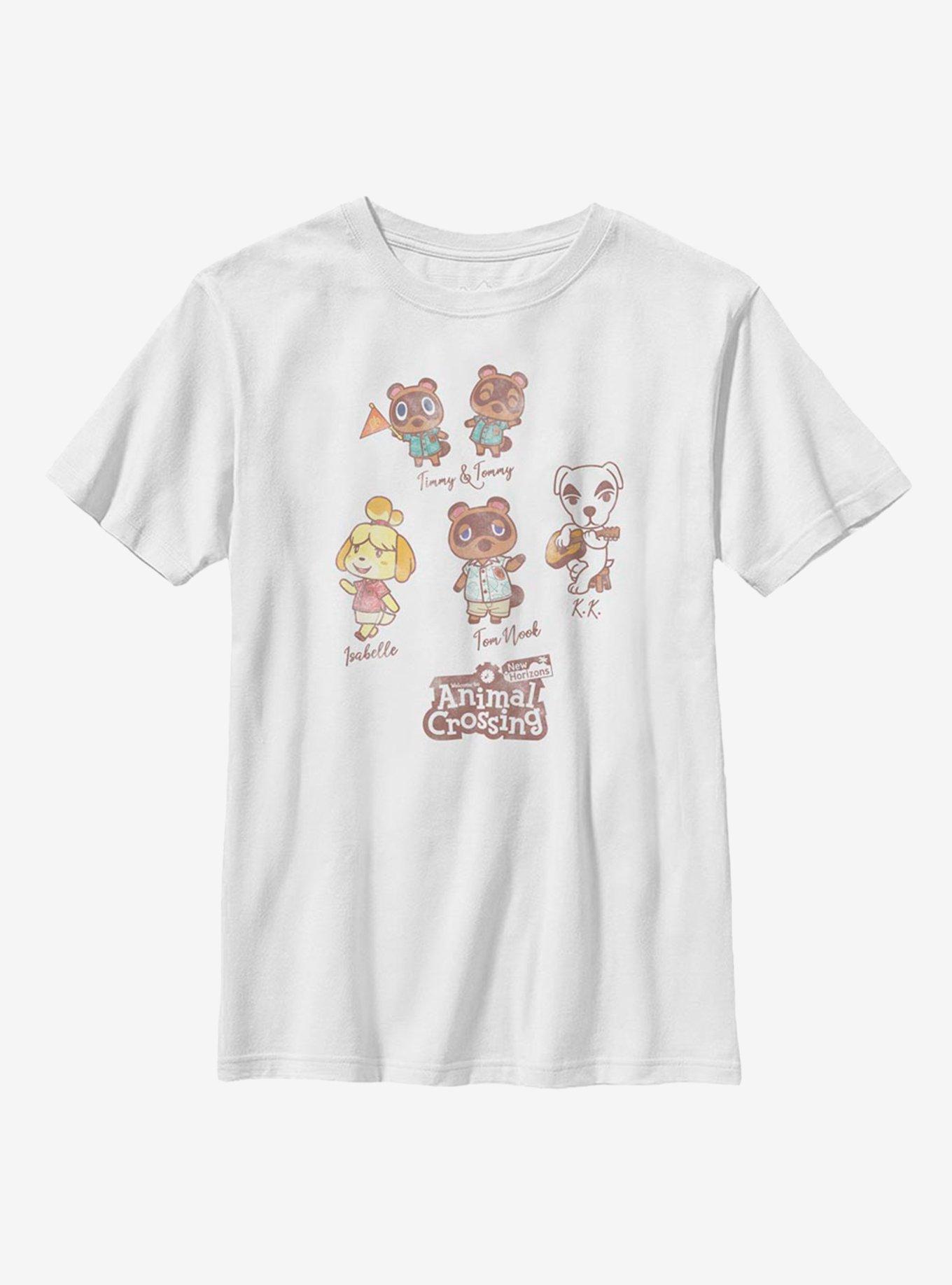 Animal Crossing Character Textbook Youth T-Shirt, WHITE, hi-res