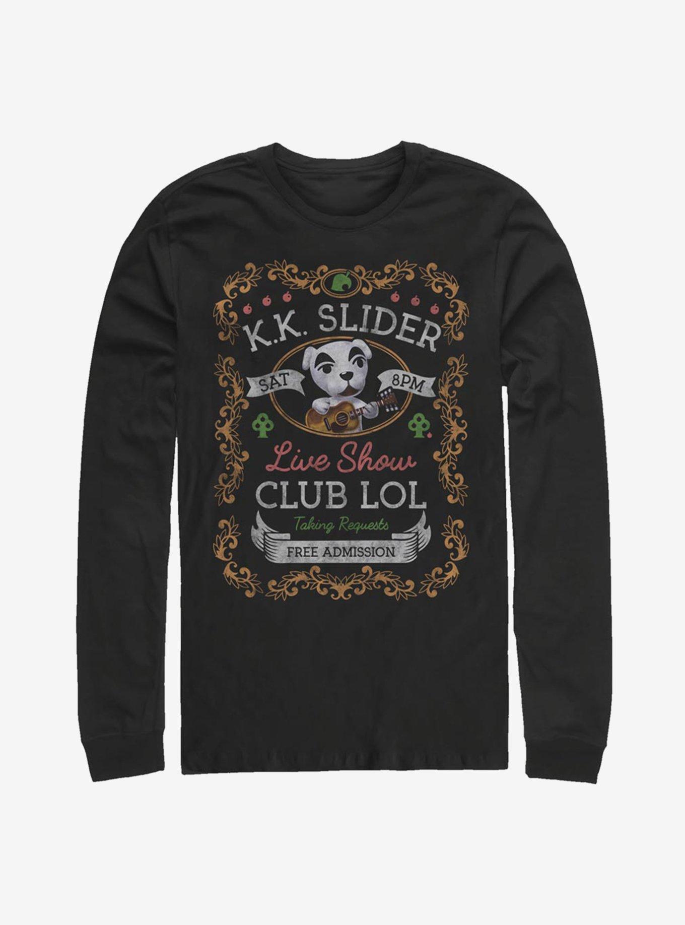 Animal Crossing K.K. Slider Poster Long-Sleeve T-Shirt, BLACK, hi-res