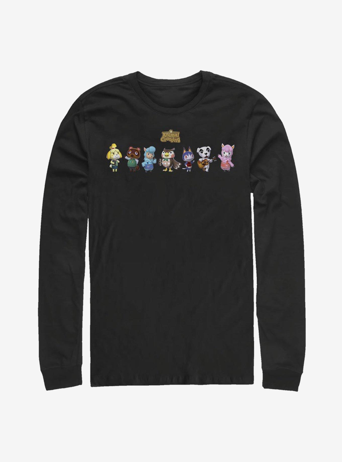 Animal Crossing Friendly Neighbors Long-Sleeve T-Shirt, BLACK, hi-res