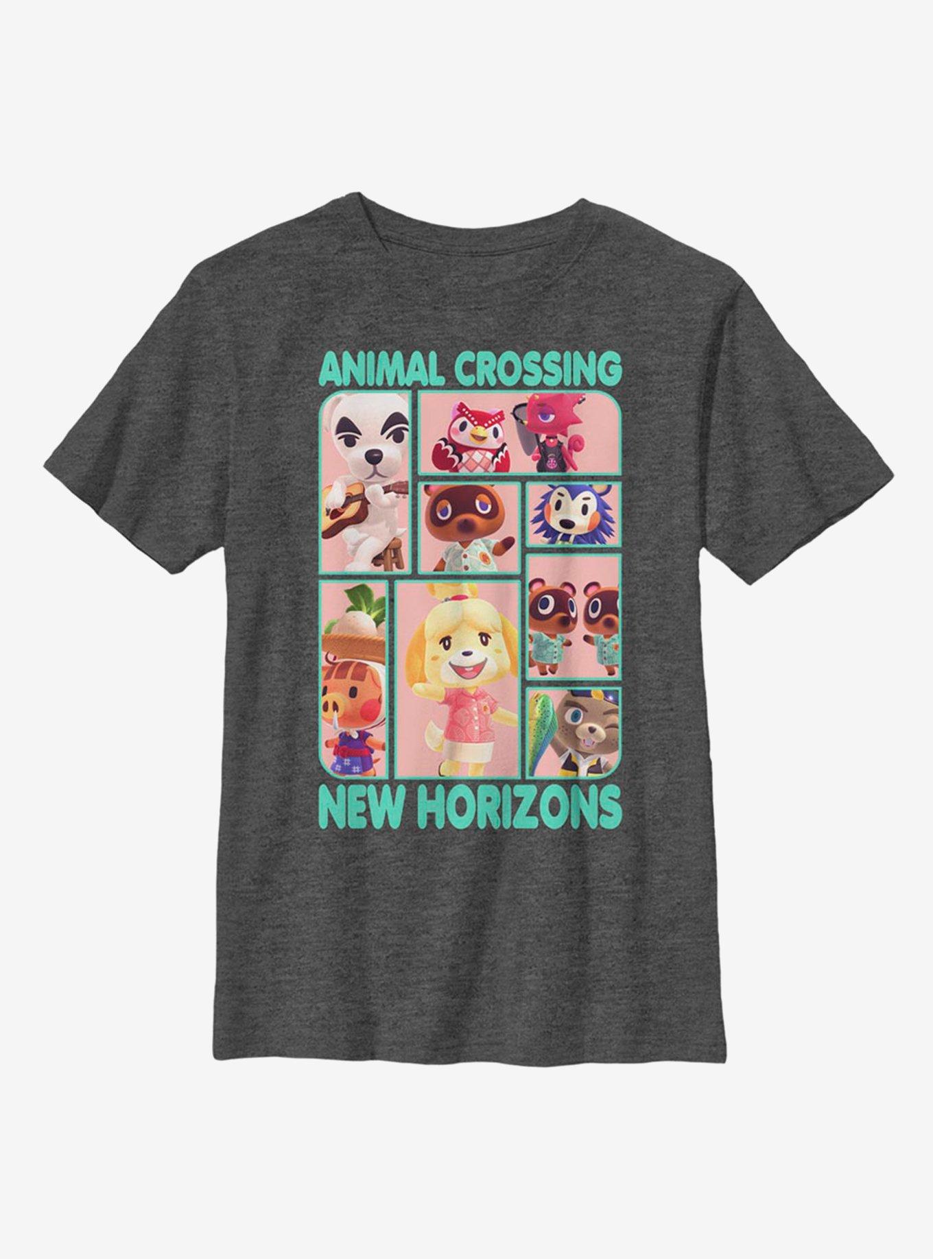 Animal Crossing New Horizons Box Up Youth T-Shirt, CHAR HTR, hi-res