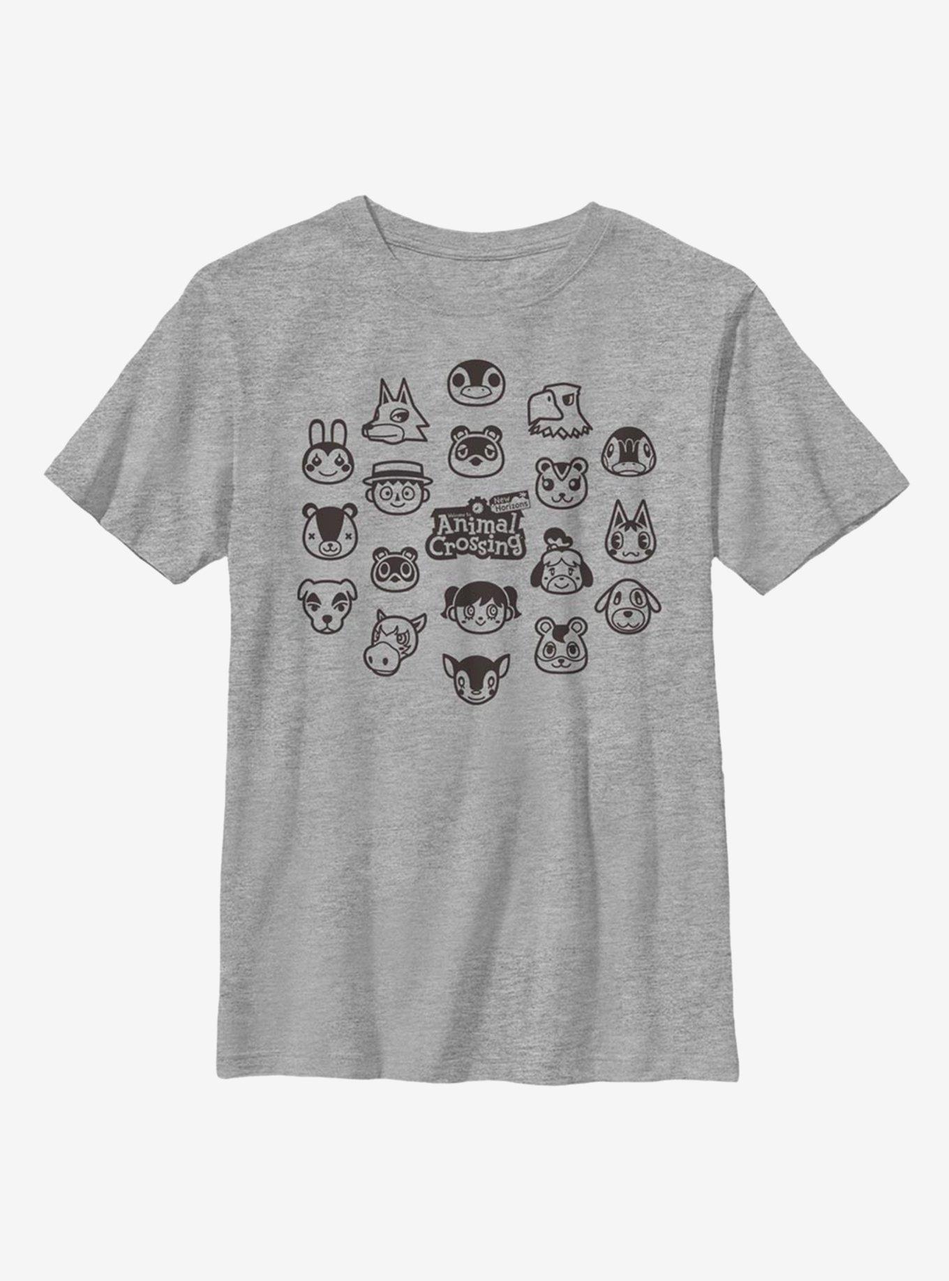 Animal Crossing New Horizons Group Youth T-Shirt, ATH HTR, hi-res