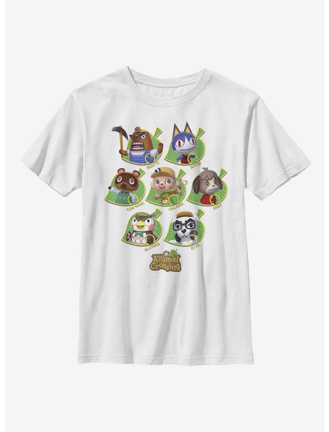 Animal Crossing New Leaves Youth T-Shirt, WHITE, hi-res