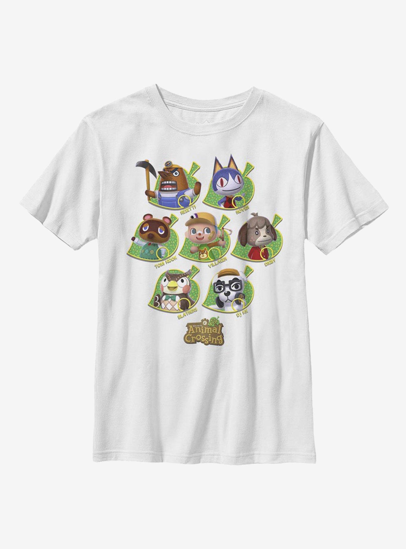 Animal Crossing New Leaves Youth T-Shirt, WHITE, hi-res