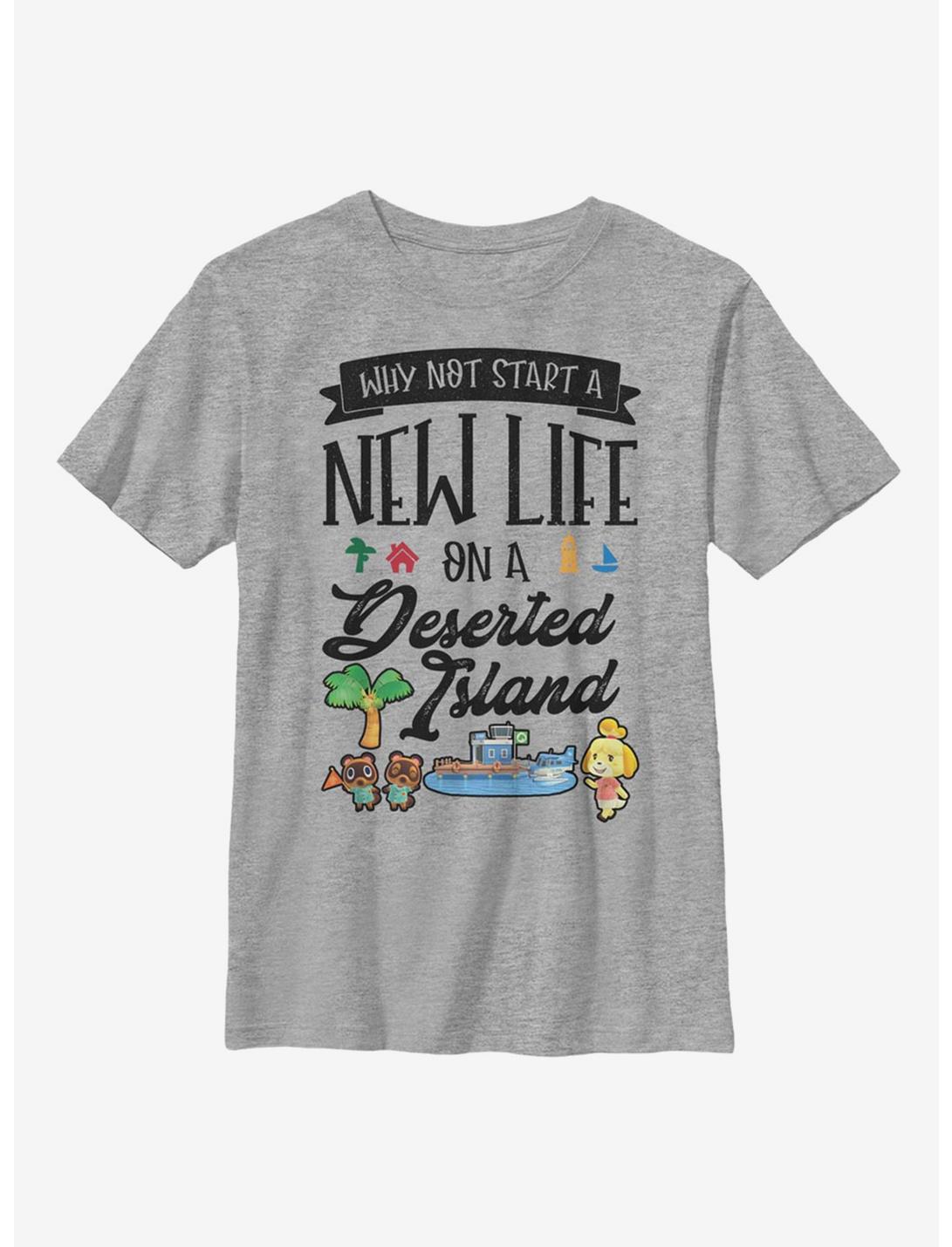 Animal Crossing Start Anew Youth T-Shirt, ATH HTR, hi-res