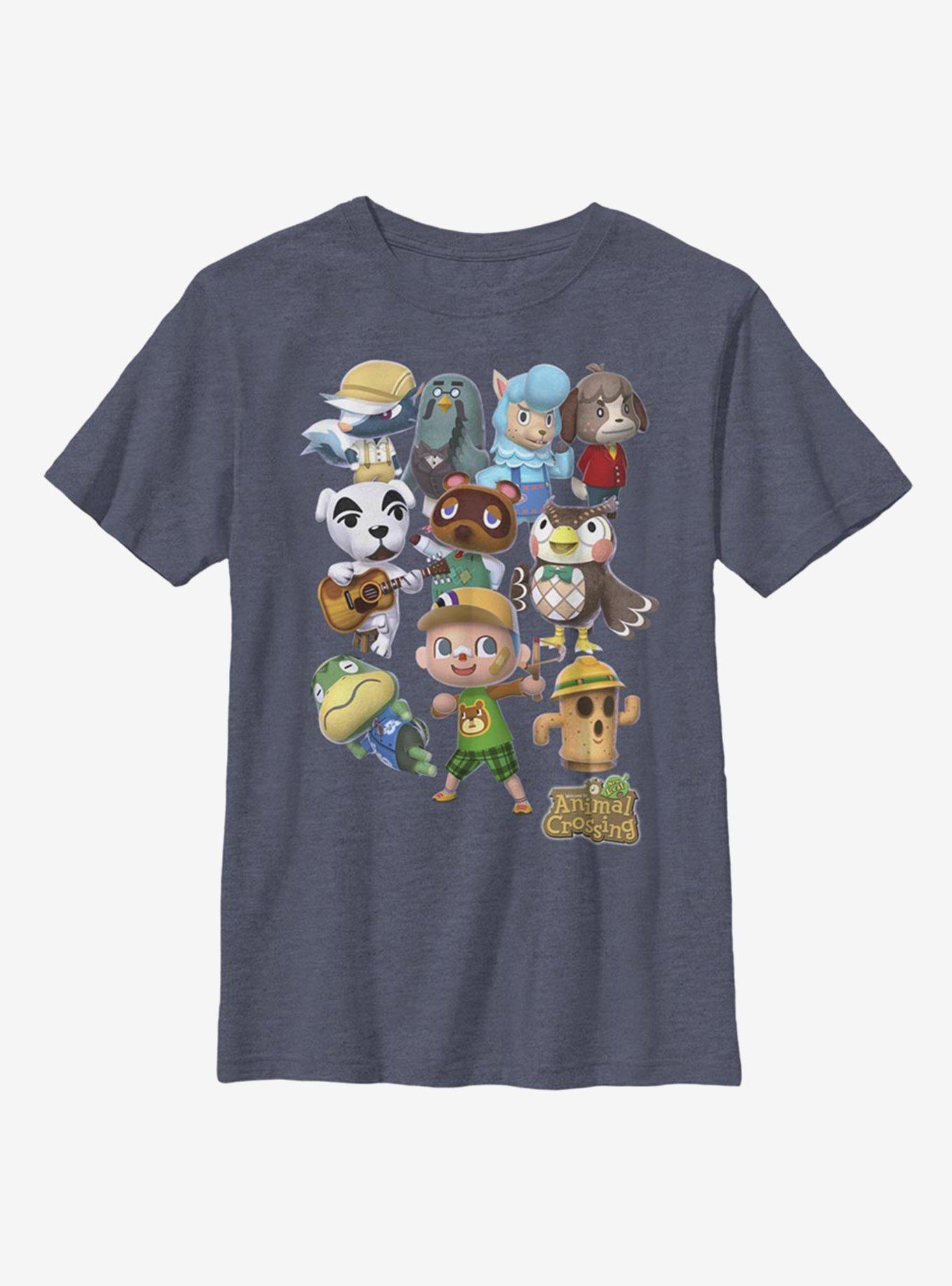 Animal Crossing Welcome Youth T-Shirt, NAVY HTR, hi-res