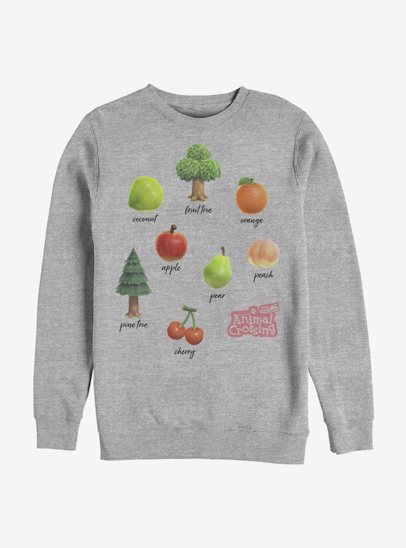 Animal Crossing: New Horizons Fruit And Trees Sweatshirt, ATH HTR, hi-res