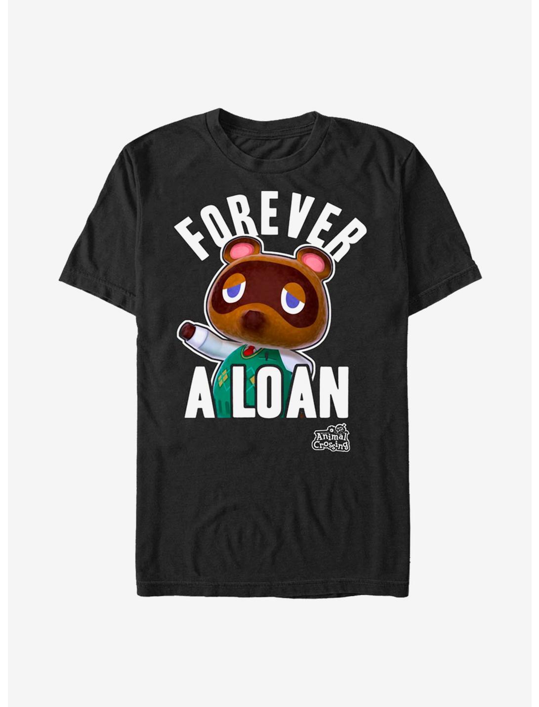 Animal Crossing Nook Forever A Loan T-Shirt, BLACK, hi-res