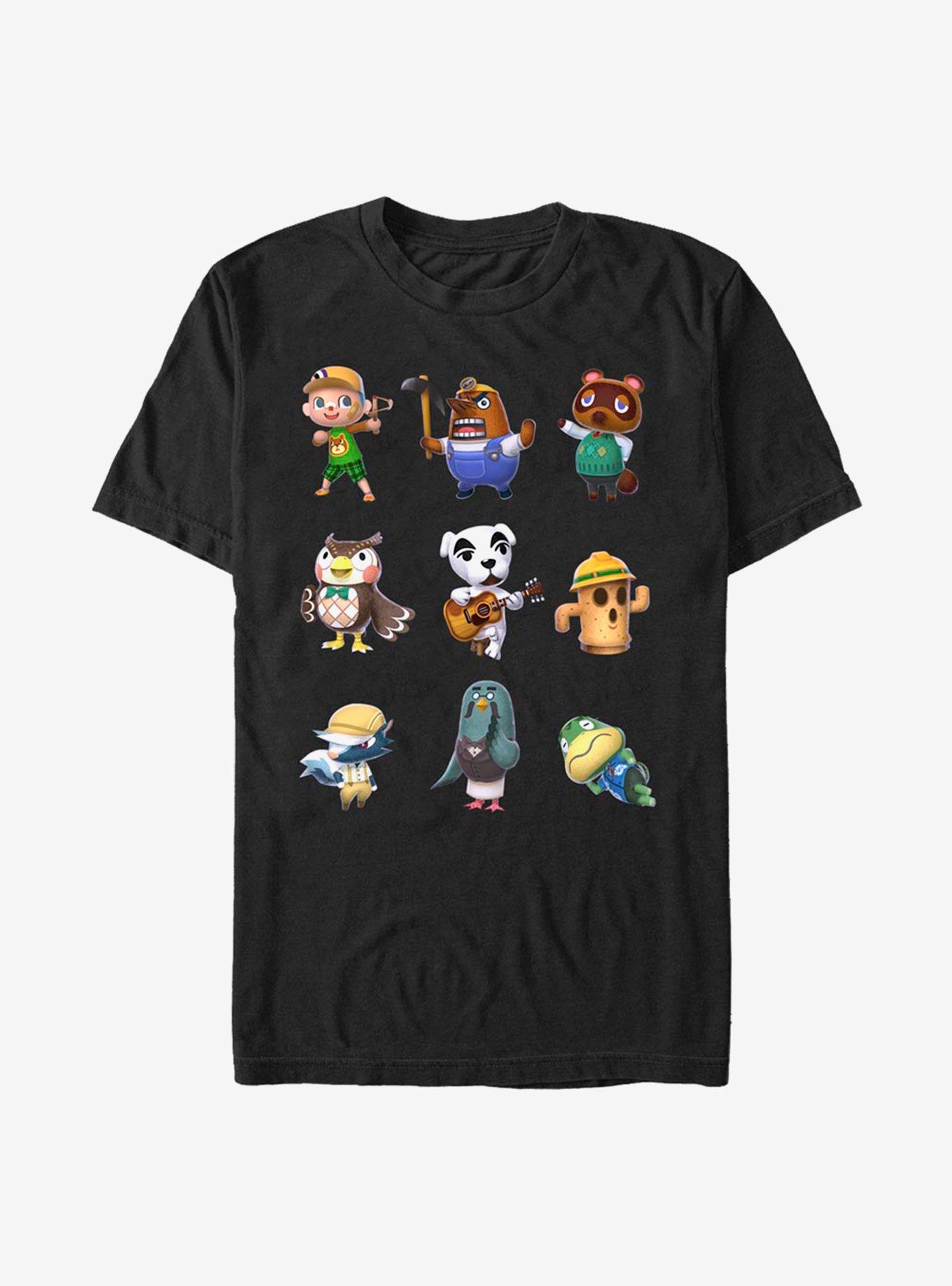 Animal Crossing Characters T-Shirt, BLACK, hi-res