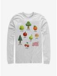 Animal Crossing: New Horizons Fruit And Trees Long-Sleeve T-Shirt, WHITE, hi-res
