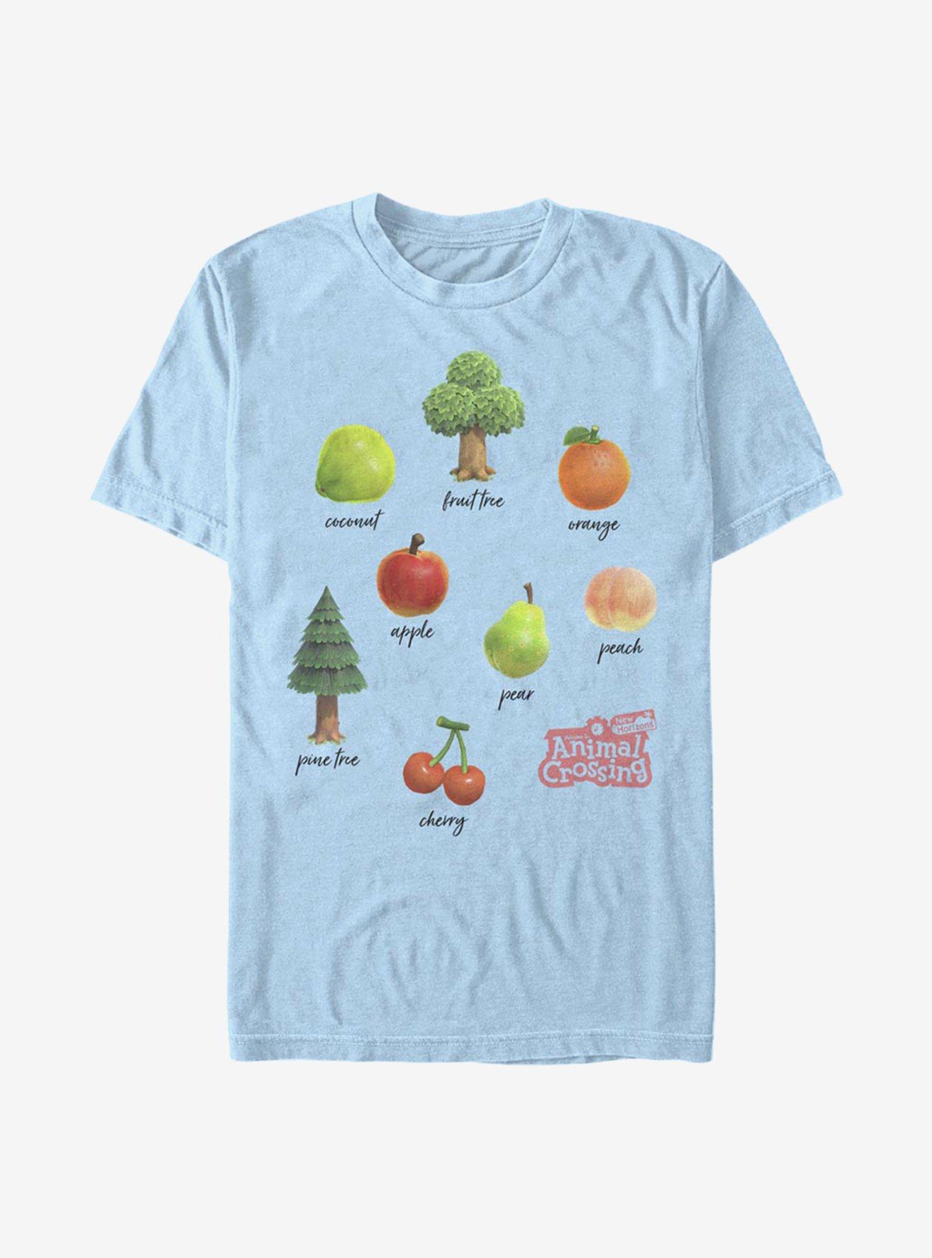 Animal Crossing: New Horizons Fruit And Trees T-Shirt, LT BLUE, hi-res