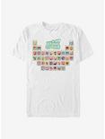 Animal Crossing: New Horizons Periodic Table Of Villagers T-Shirt, WHITE, hi-res