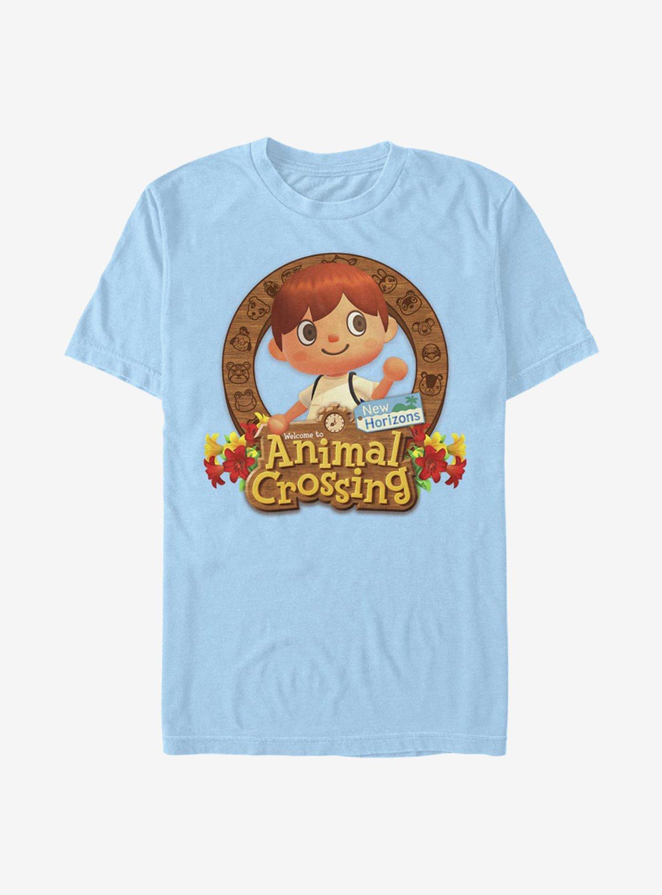 Animal Crossing: New Horizons Villager Emblem T-Shirt, LT BLUE, hi-res