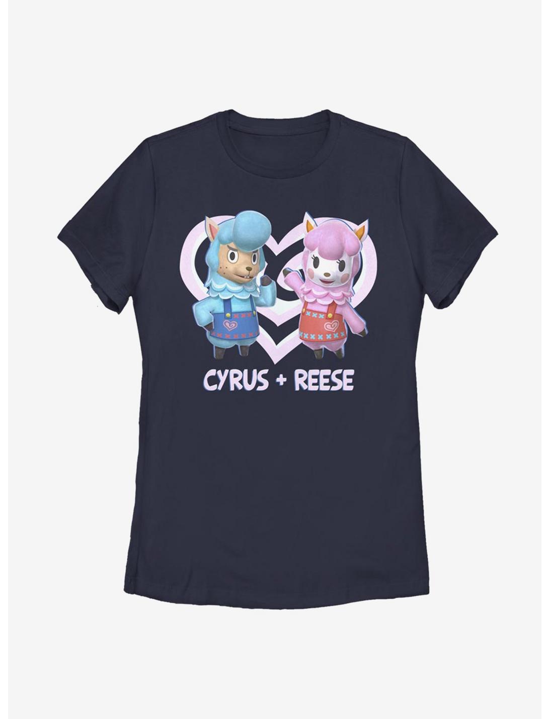 Animal Crossing Cyrus And Reese Womens T-Shirt, NAVY, hi-res