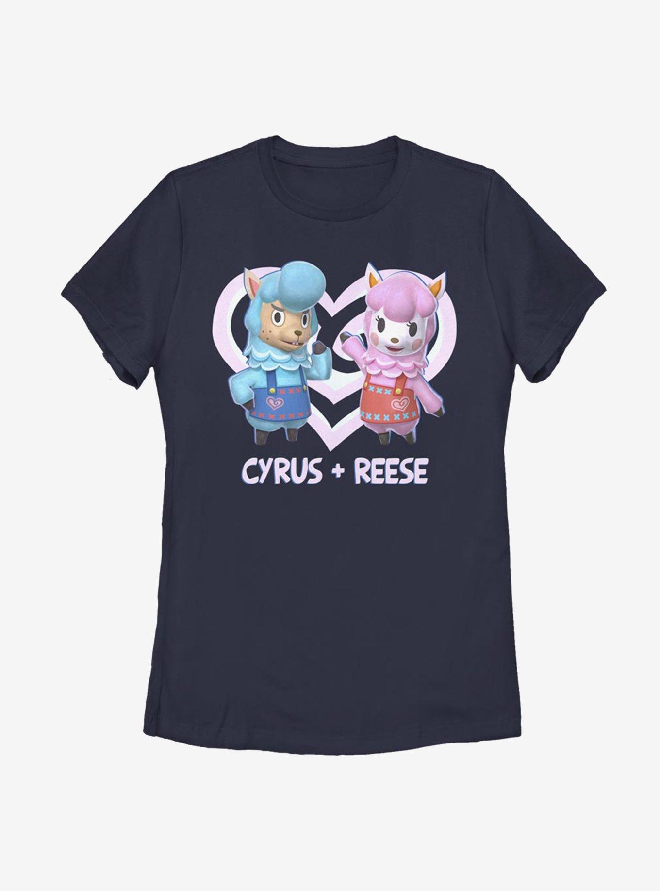 Animal Crossing Cyrus And Reese Womens T-Shirt, NAVY, hi-res