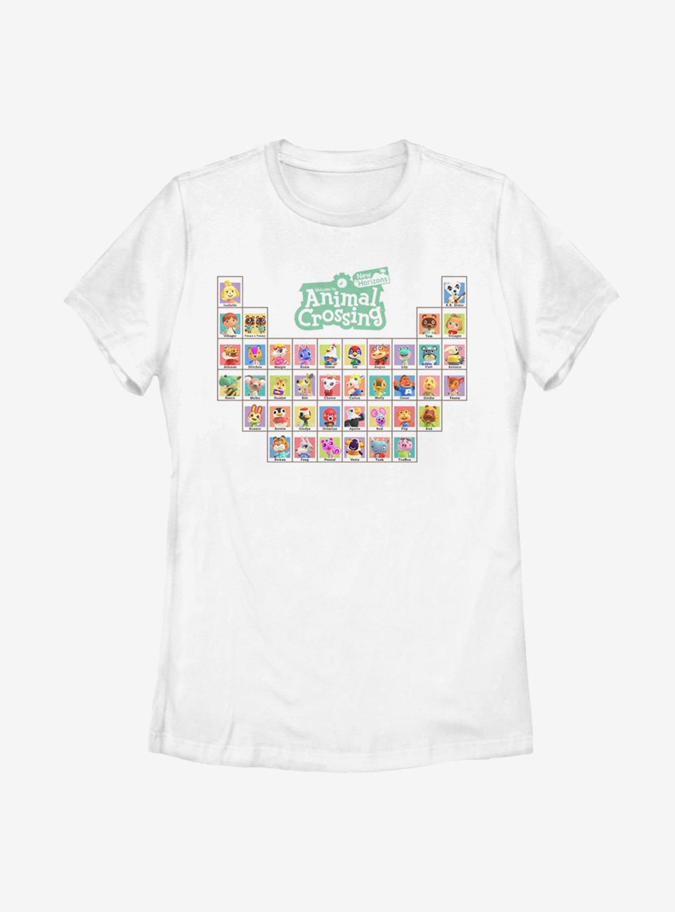 Animal Crossing: New Horizons Periodic Table Of Villagers Womens T-Shirt, , hi-res