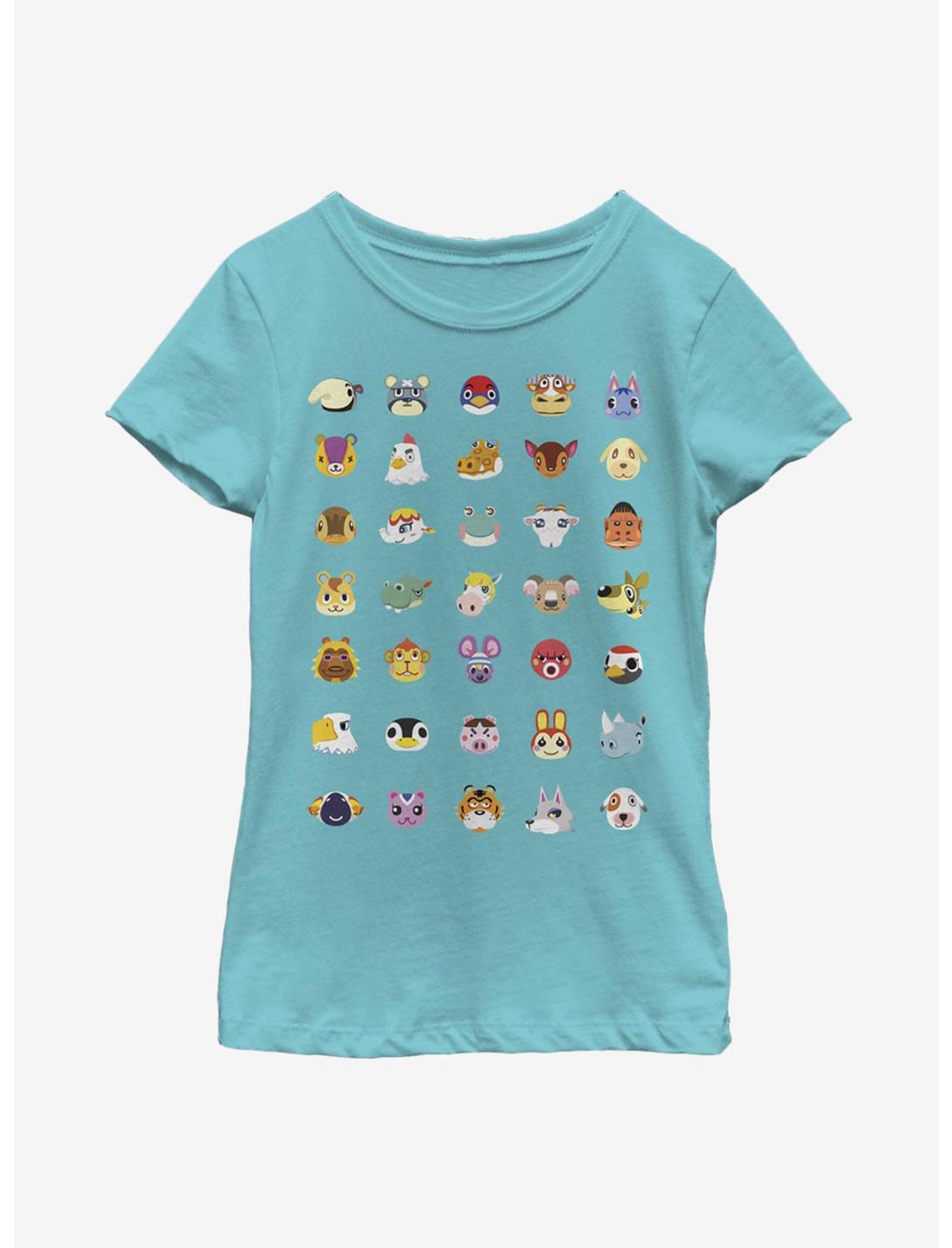 Animal Crossing: New Horizons Friendly Neighbors Youth Girls T-Shirt, TAHI BLUE, hi-res