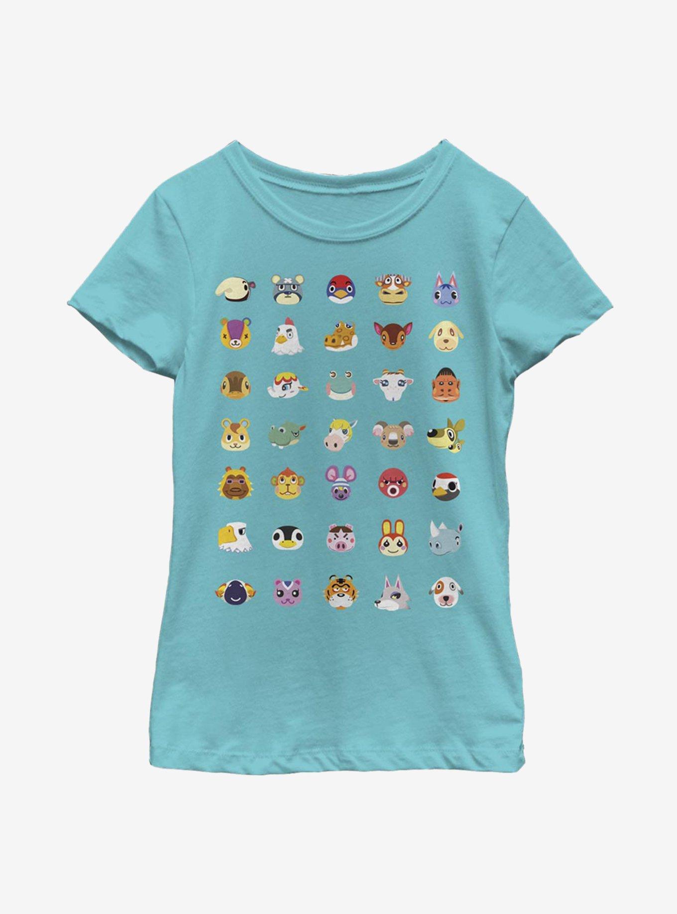 Animal Crossing: New Horizons Friendly Neighbors Youth Girls T-Shirt, TAHI BLUE, hi-res