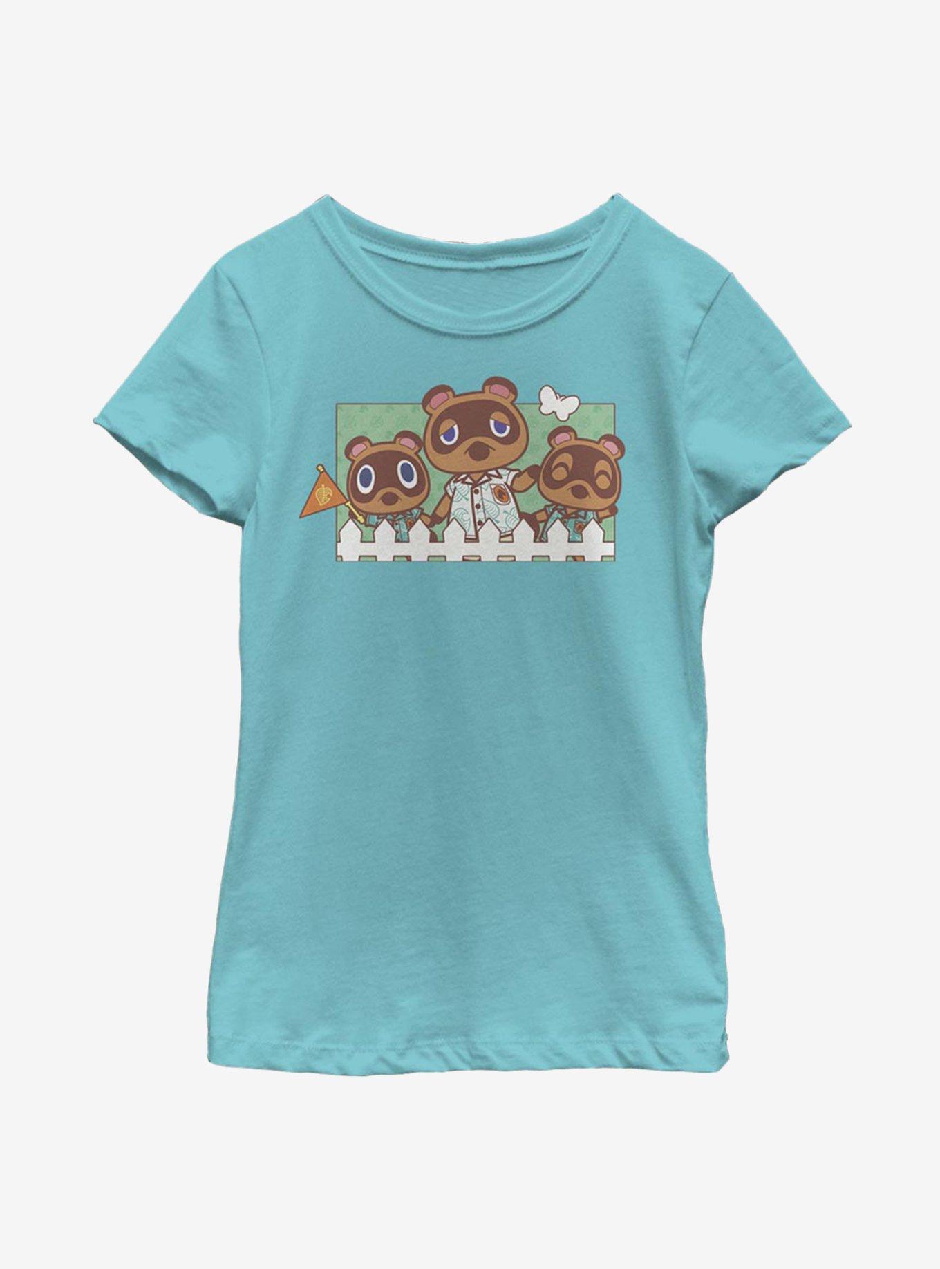 Animal Crossing: New Horizons Nook Family Youth Girls T-Shirt, , hi-res