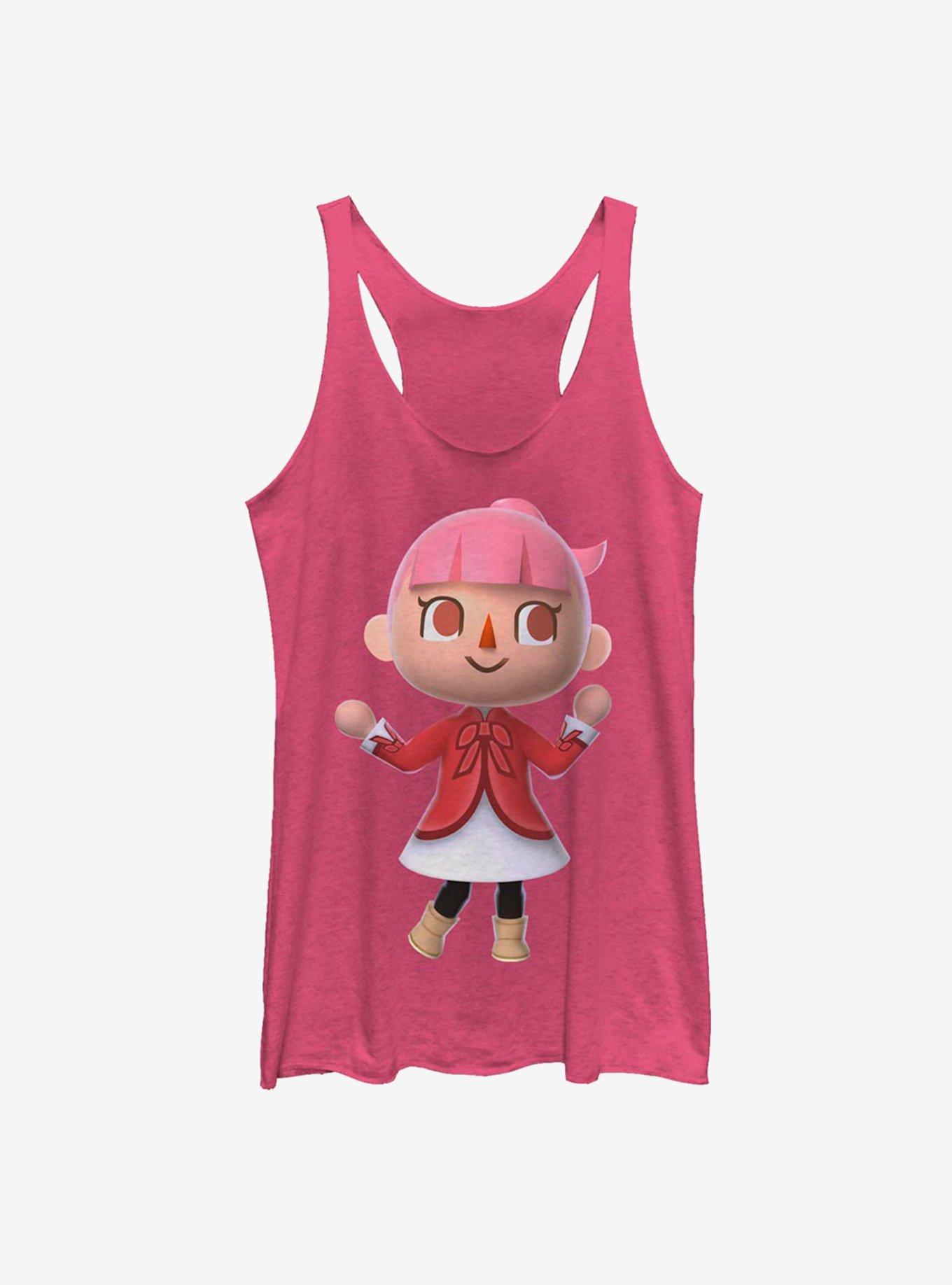 Animal Crossing Female Villager Womens Tank Top, PINK HTR, hi-res