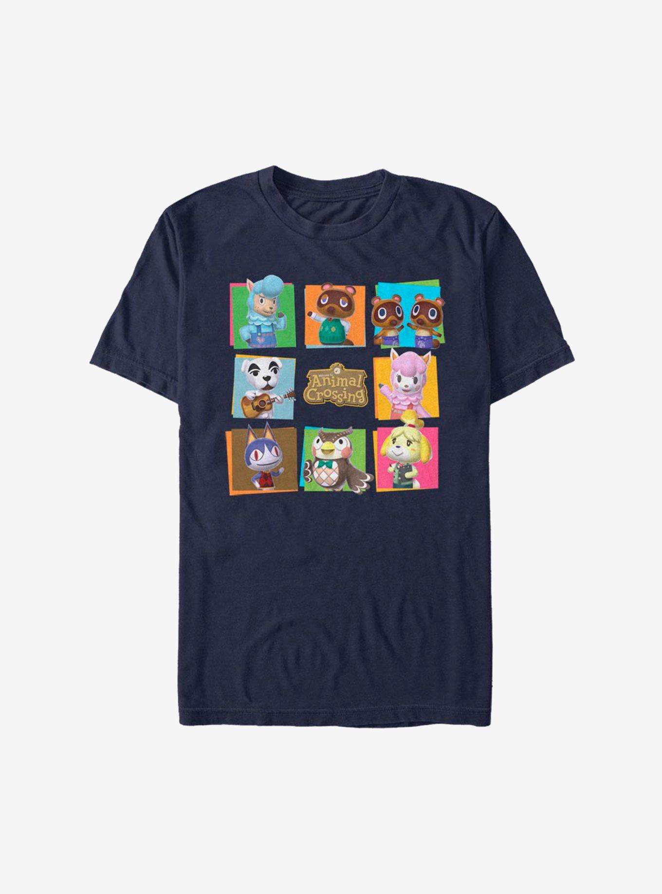 Animal Crossing Character Box Up T-Shirt, NAVY, hi-res