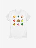 Animal Crossing Fruit And Trees Womens T-Shirt, WHITE, hi-res