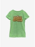 Animal Crossing Classic Welcome Sign Youth Girls T-Shirt, GREEN APPLE, hi-res