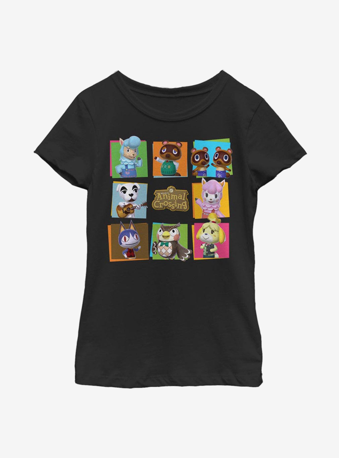 Animal Crossing Character Box Up Youth Girls T-Shirt, , hi-res