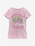 Animal Crossing Have To Water My Flowers Youth Girls T-Shirt, PINK, hi-res