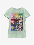 Plus Size Animal Crossing Animal Blocks Youth Girls T-Shirt, MINT, hi-res