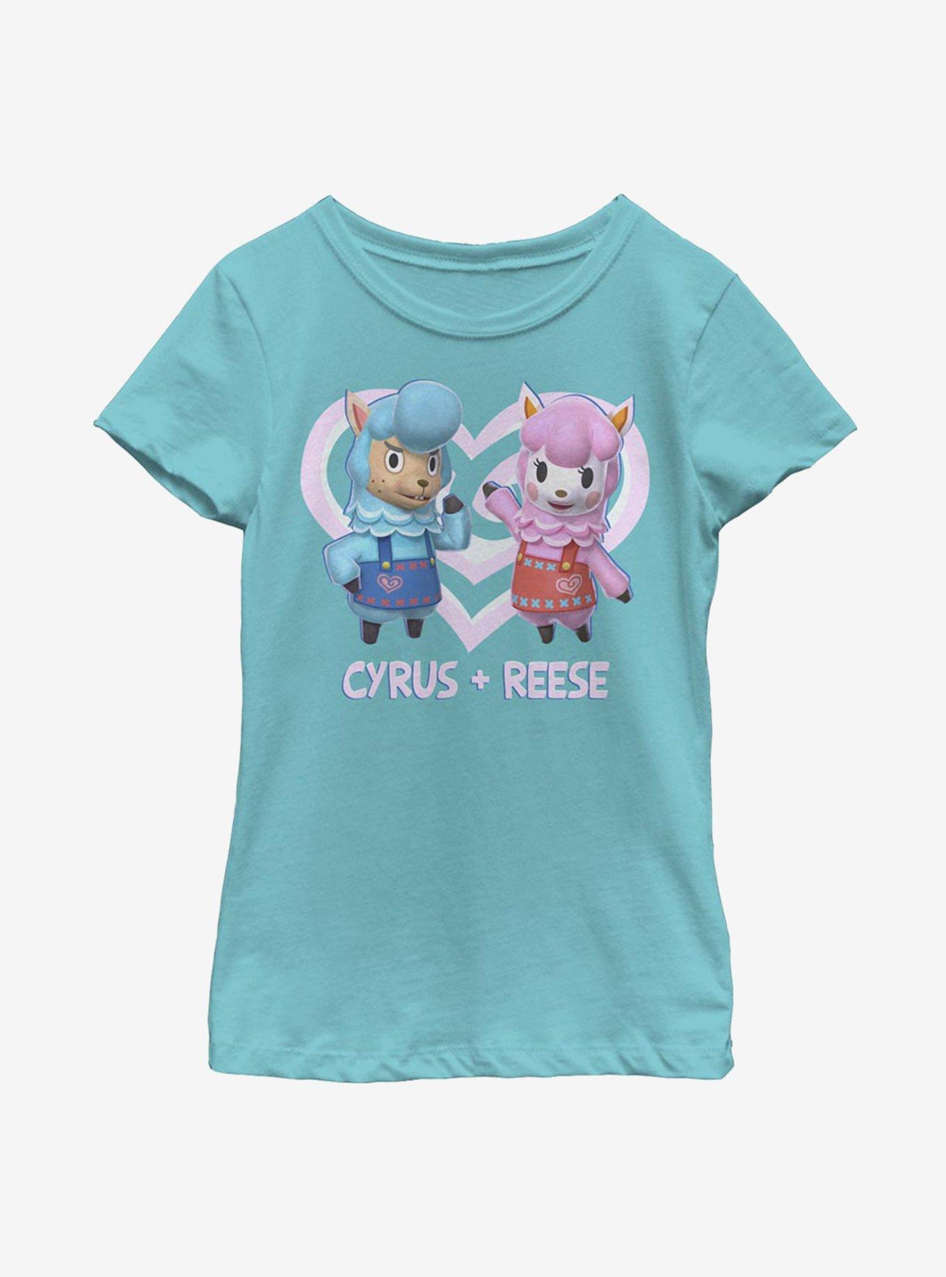 Animal Crossing Cyrus And Reese Youth Girls T-Shirt, TAHI BLUE, hi-res