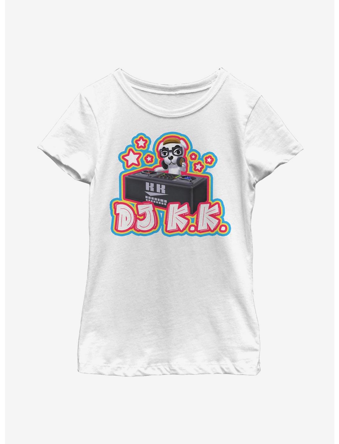 Animal Crossing DJ K.K. Starry Pop Youth Girls T-Shirt, WHITE, hi-res