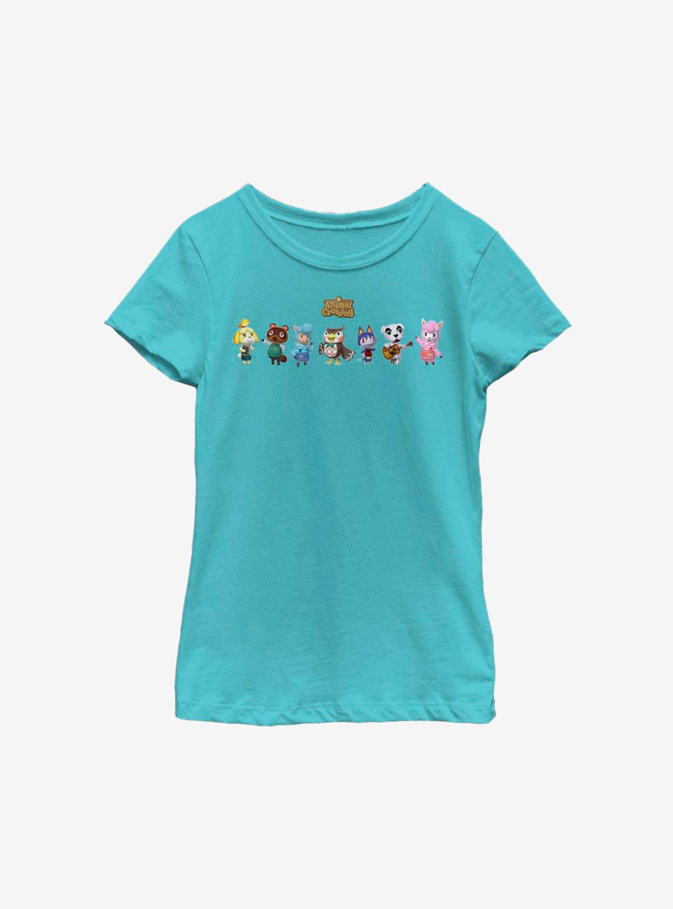 Animal Crossing Greetings Youth Girls T-Shirt, TAHI BLUE, hi-res