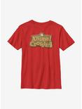 Animal Crossing Classic Welcome Sign Youth T-Shirt, RED, hi-res