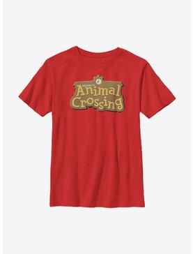 Animal Crossing Classic Welcome Sign Youth T-Shirt, , hi-res