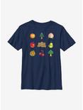 Animal Crossing Fruit And Trees Youth T-Shirt, NAVY, hi-res