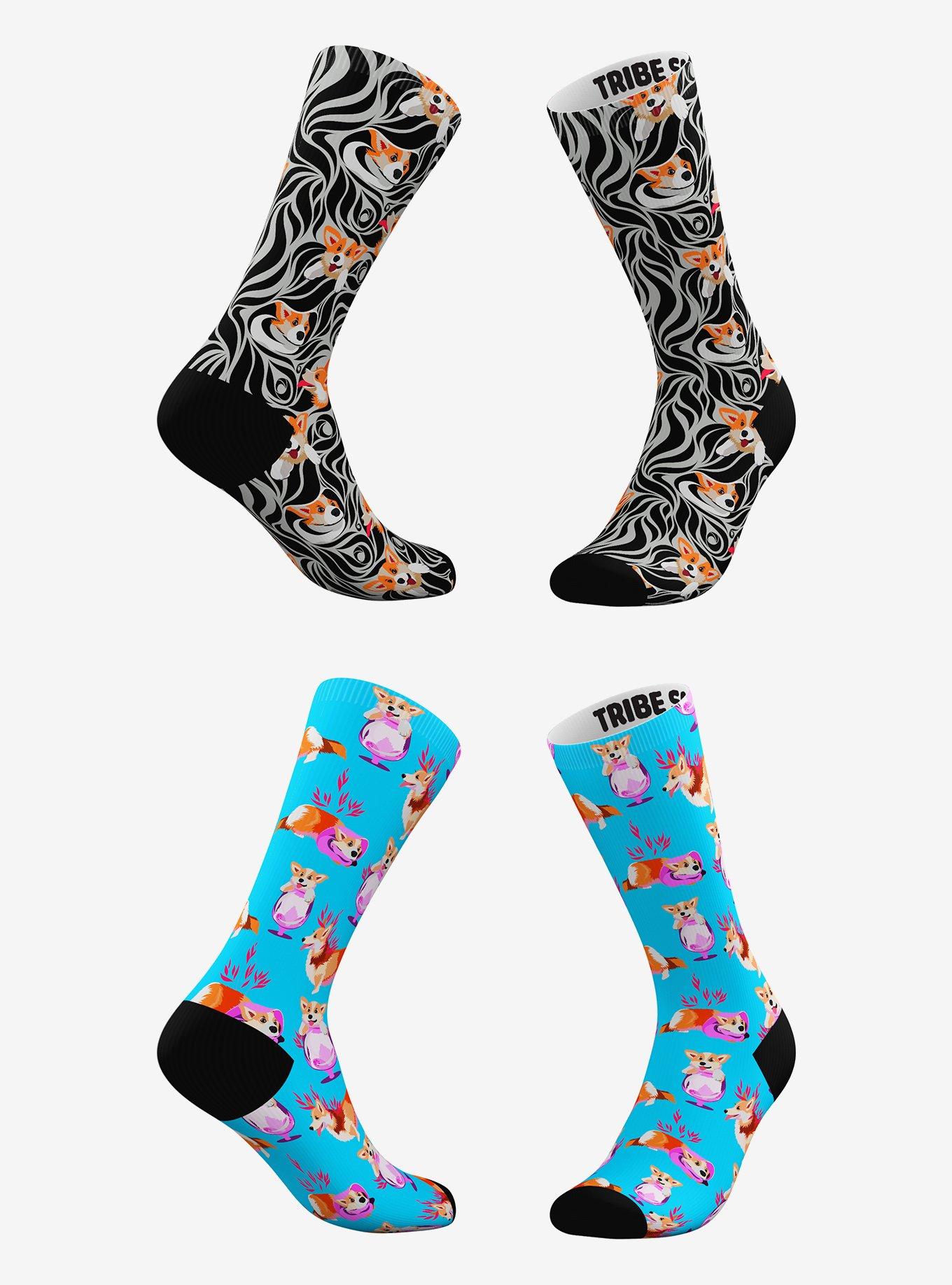 Exotic Corgi and Blue Corgi Socks 2 Pairs, , hi-res