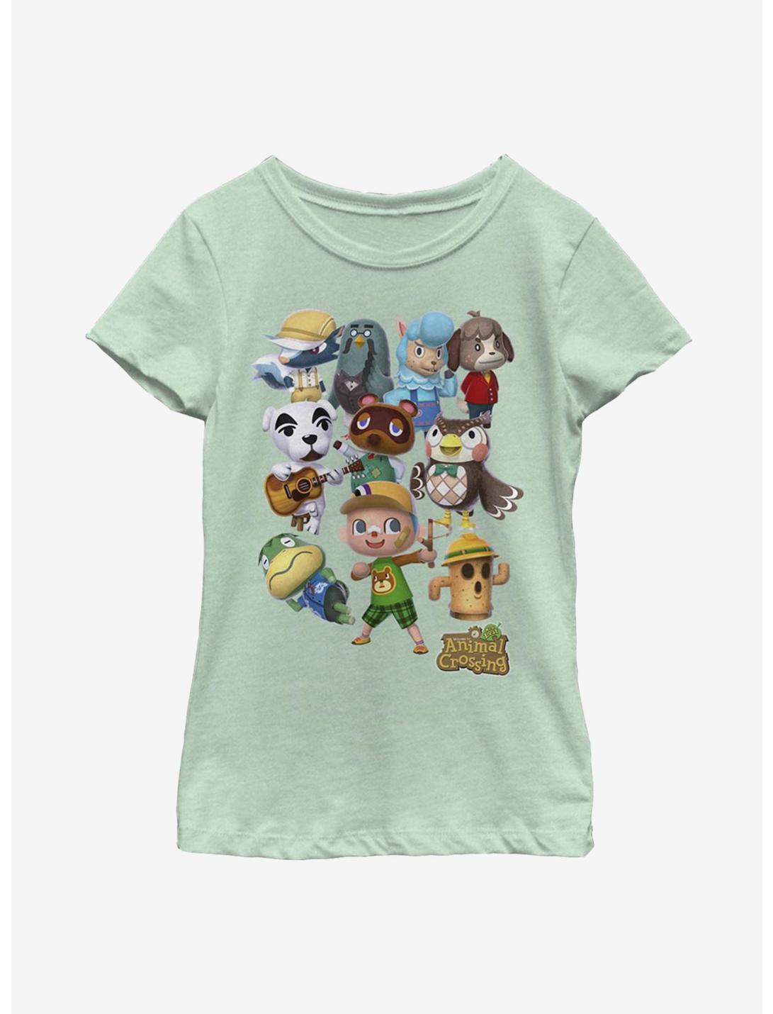Animal Crossing Welcome Back Youth Girls T-Shirt, MINT, hi-res