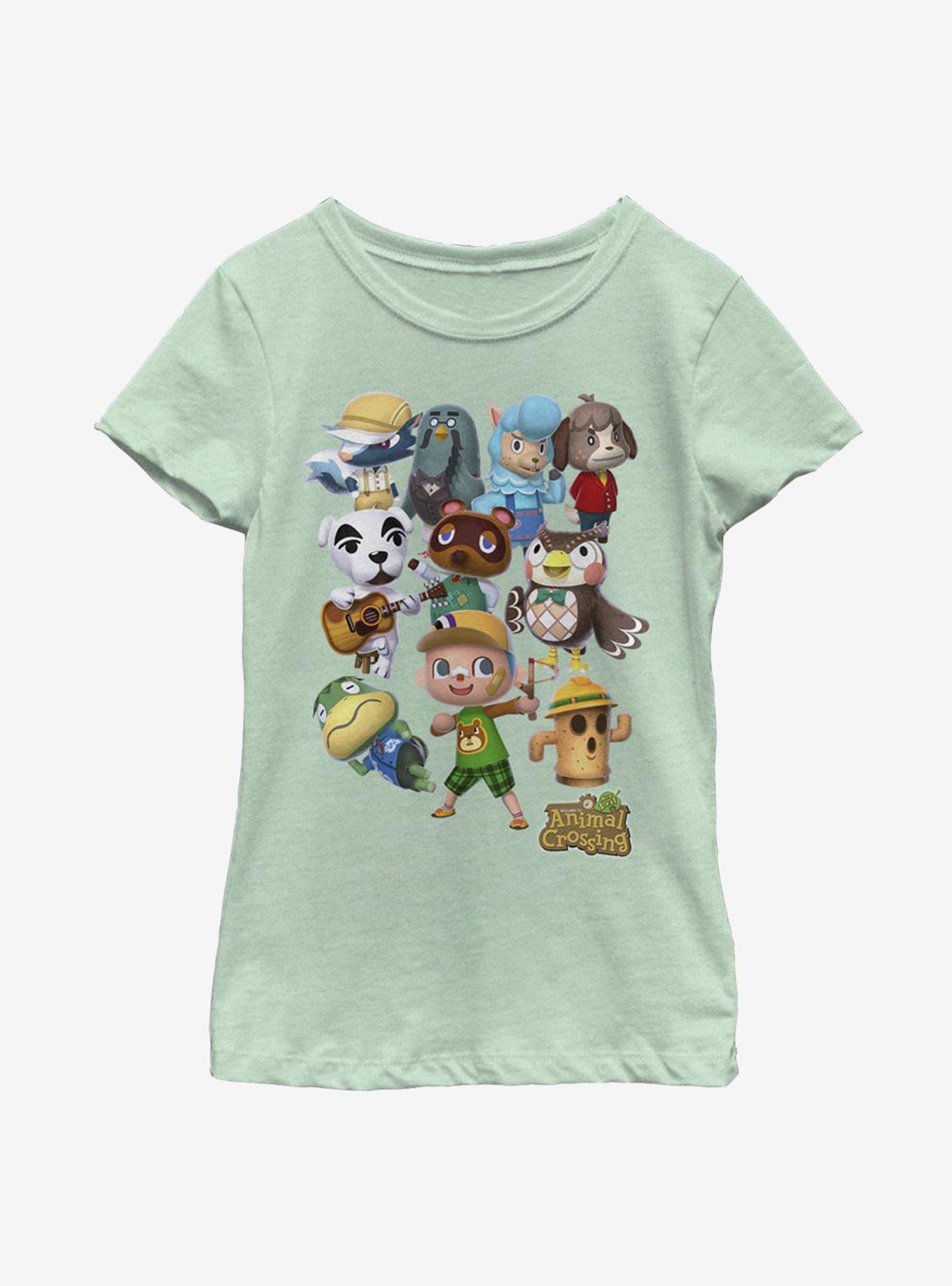 Animal Crossing Welcome Back Youth Girls T-Shirt, MINT, hi-res