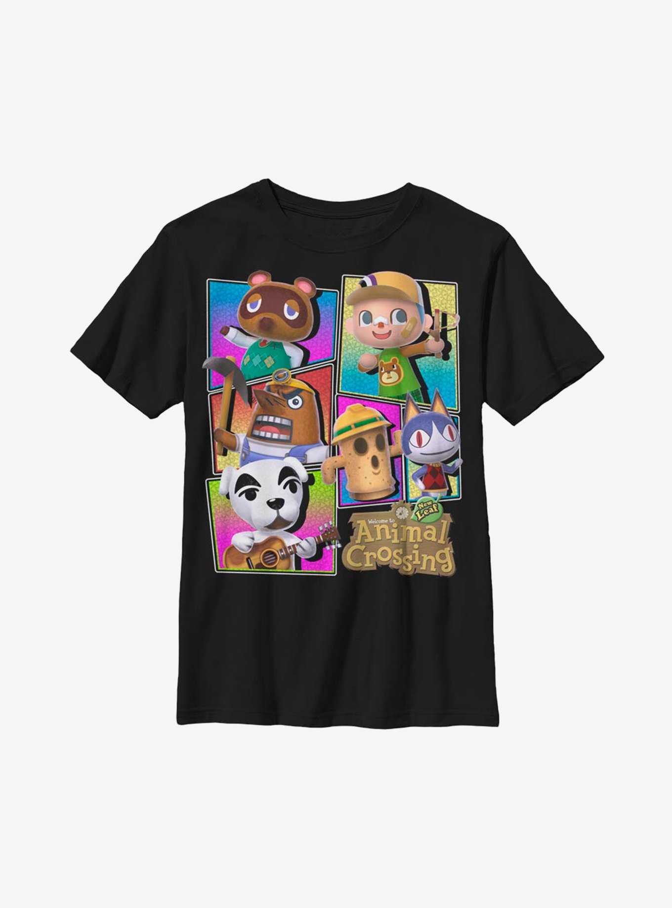 Animal Crossing Neon Characters Youth T-Shirt, , hi-res